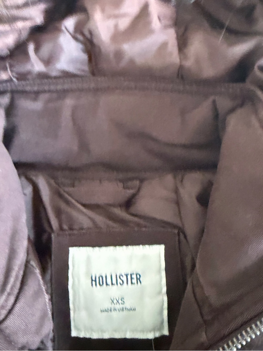 Hollister Brown Faux Fur Hood Cropped Bomber
Jacket - Picture 3 of 7